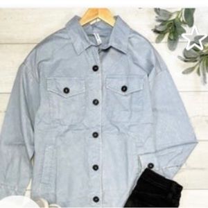 Brand new zenana vintage  style shacket shirt !